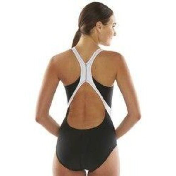 Champion Womens Swimsuit Black S Signature Color Block One Piece -Never Used - Picture 7 of 7